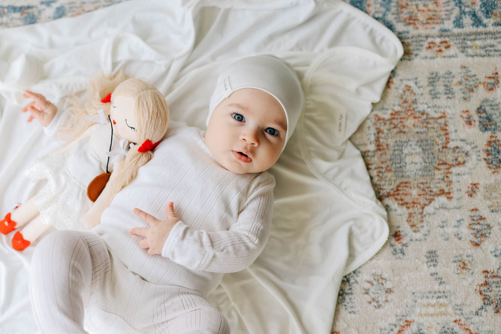 Modal Swaddle &amp; Beanie Set in Gift Box