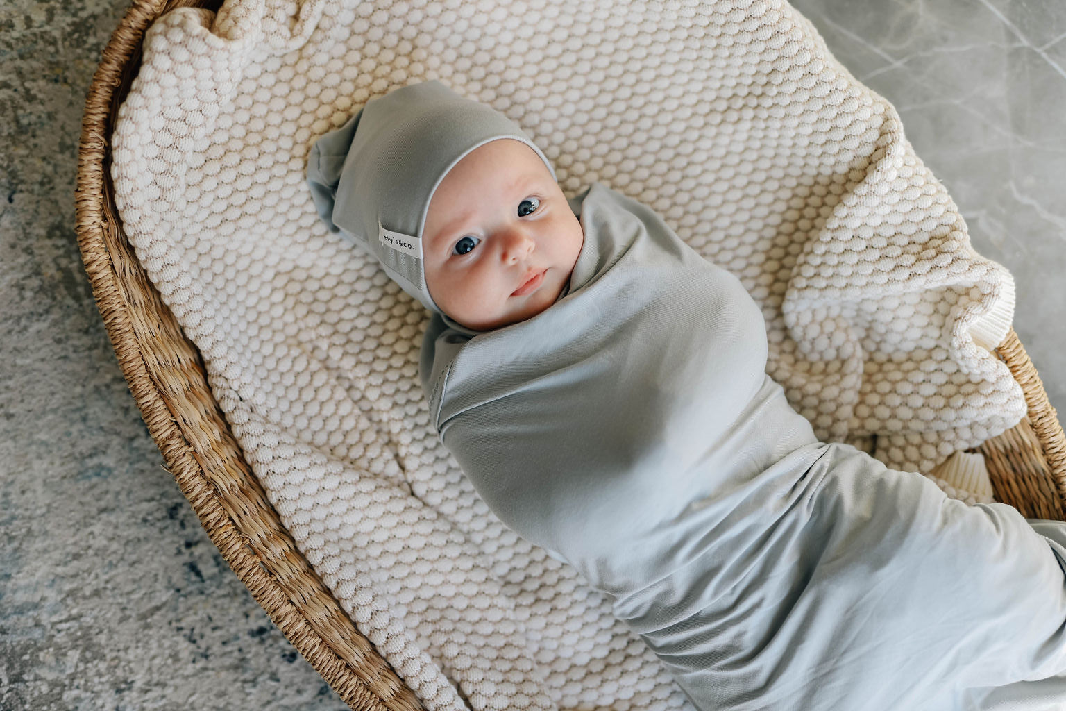 Modal Swaddle &amp; Beanie Set in Gift Box