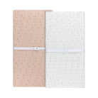 Ivory Pink Floral Changing Pad Cover