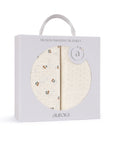 Ivory/yellow muslin swaddle setpackaging