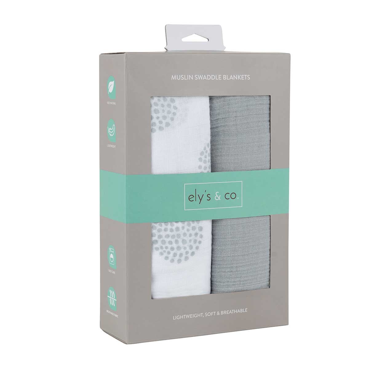 2 Pack Cotton Muslin Swaddle Blanket