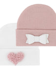 Newborn Hospital Hats - Pink & White