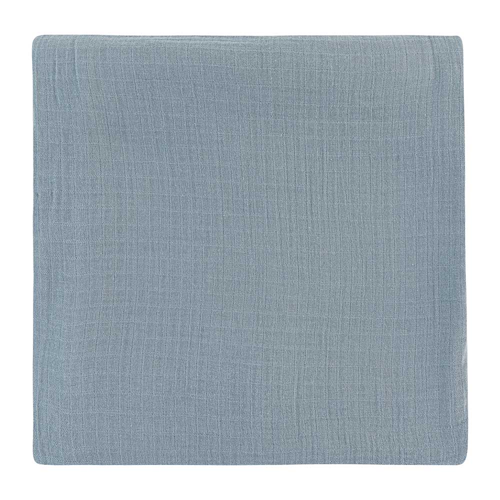 Cotton Muslin Swaddle Blanket - Ocean Blue