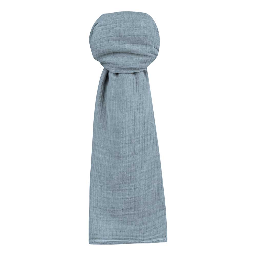 Cotton Muslin Swaddle Blanket - Ocean Blue