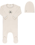 Garden Floral Center Collection - Footie + Beanie