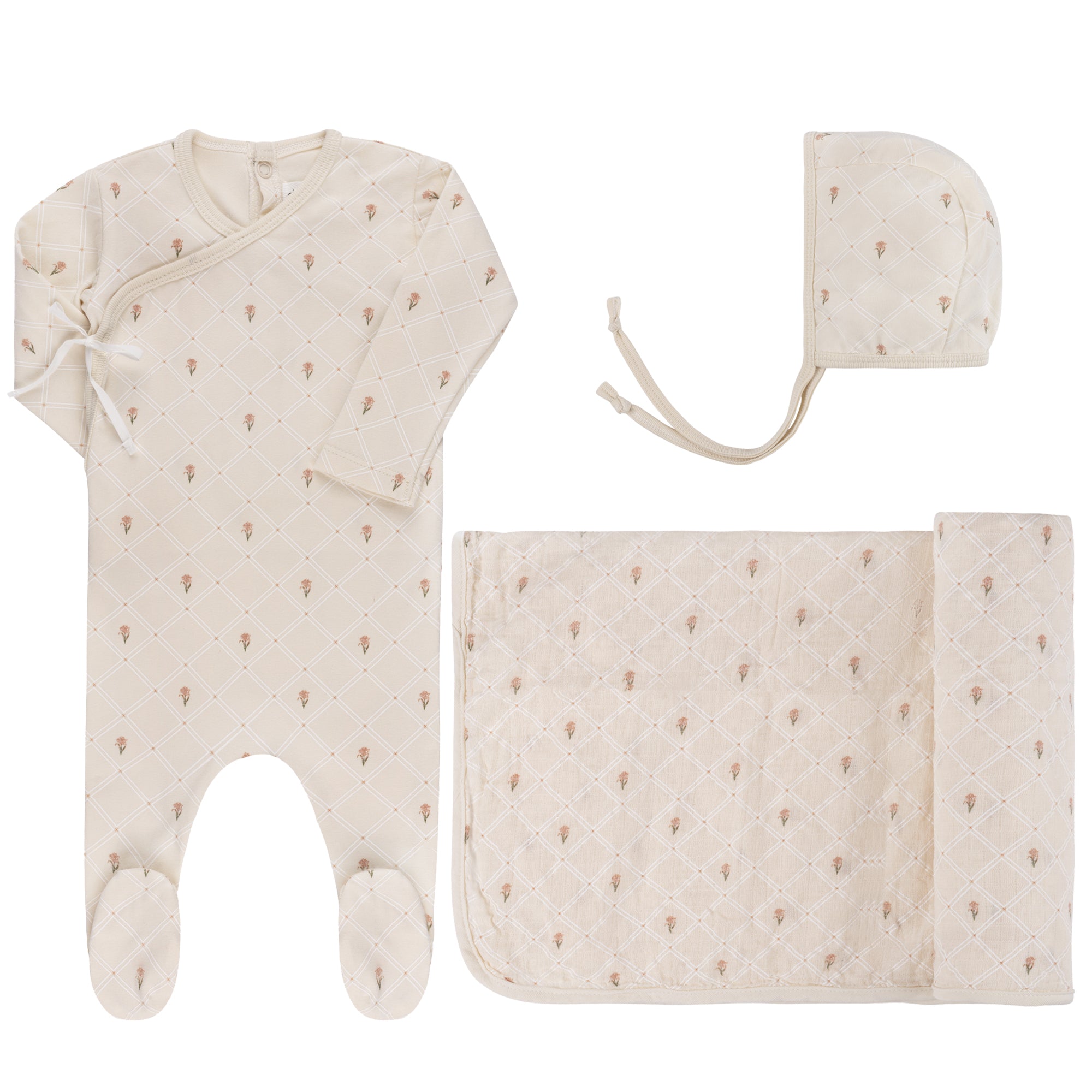 Jersey Cotton Floral Grid Collection - Take Me Home Set