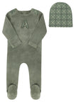 Velour Liberty Plaid A Collection - Footie + Beanie