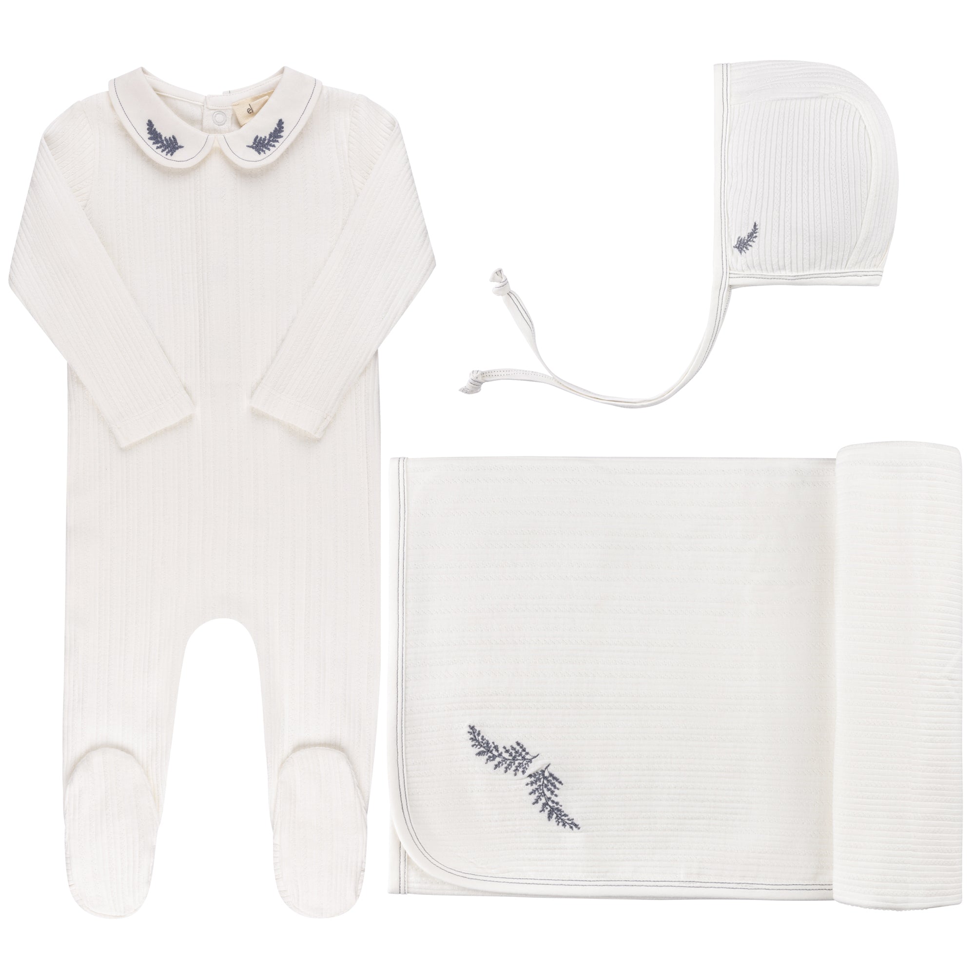 Organic Cotton Embroidered Collar Collection - Take Me Home Set