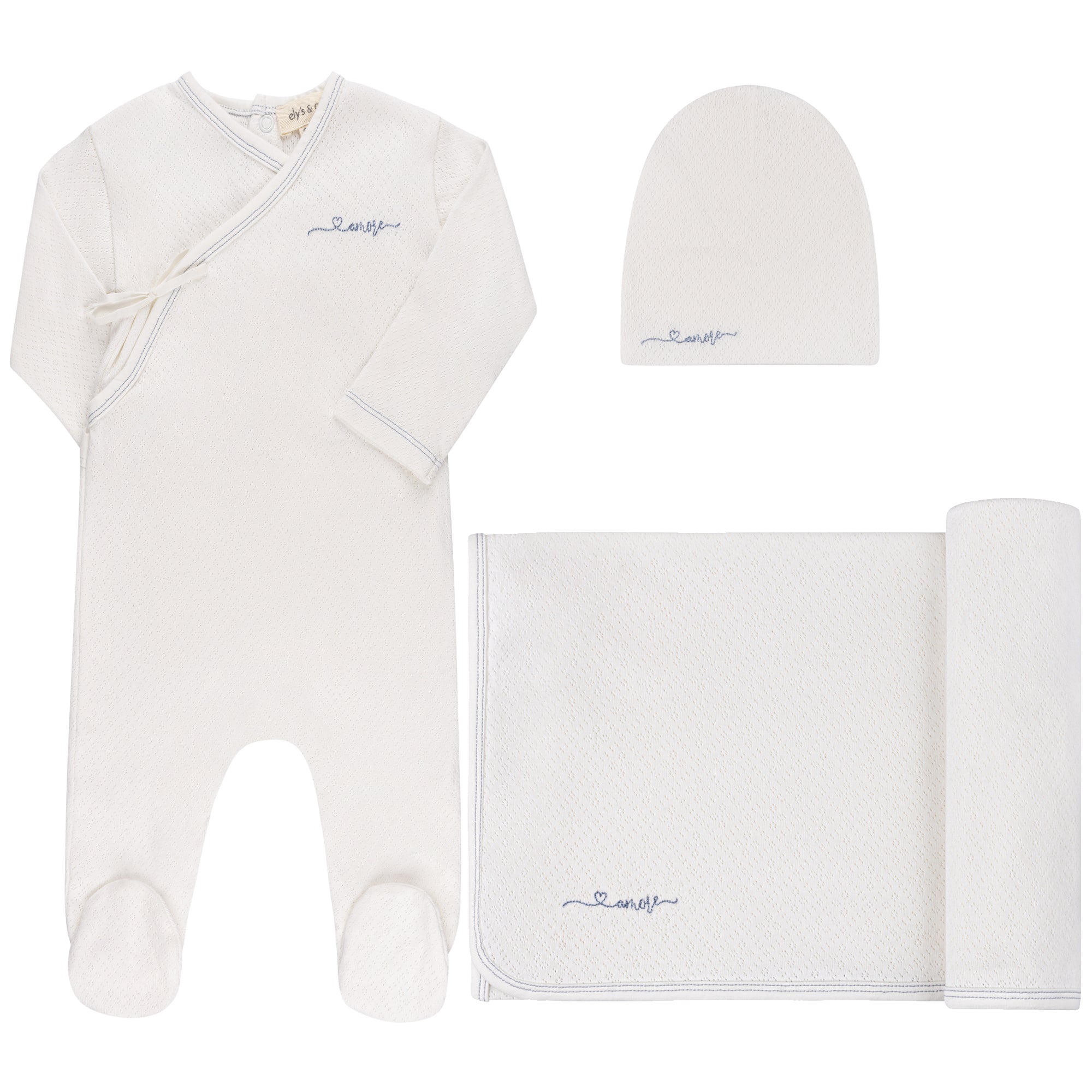 Organic Cotton Amore Pointelle Collection - Take Me Home Set