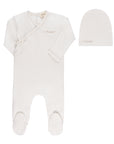 Organic Cotton Amore Pointelle Collection - Footie + Beanie