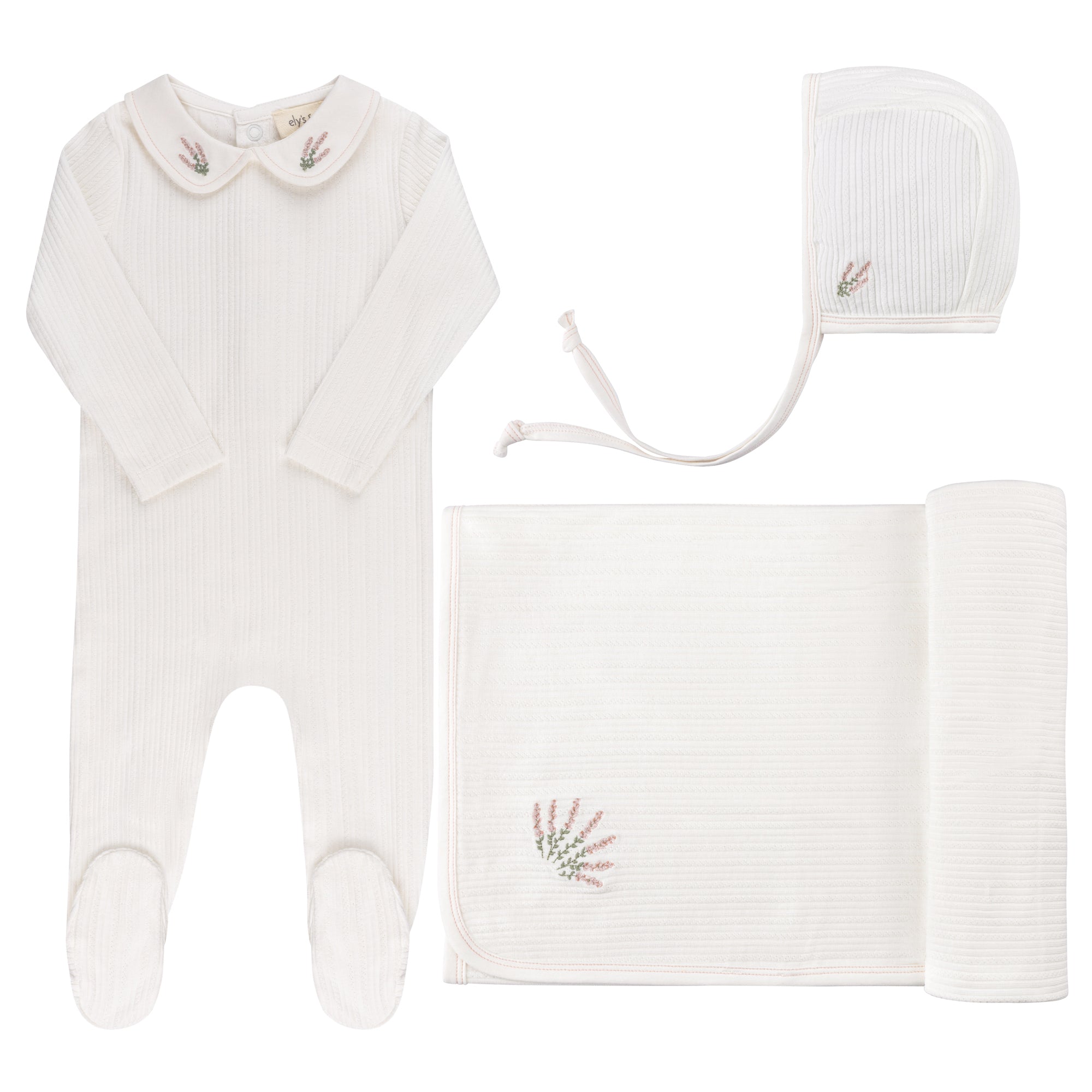 Organic Cotton Embroidered Collar Collection - Take Me Home Set