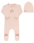 Garden Floral Center Collection - Footie + Beanie