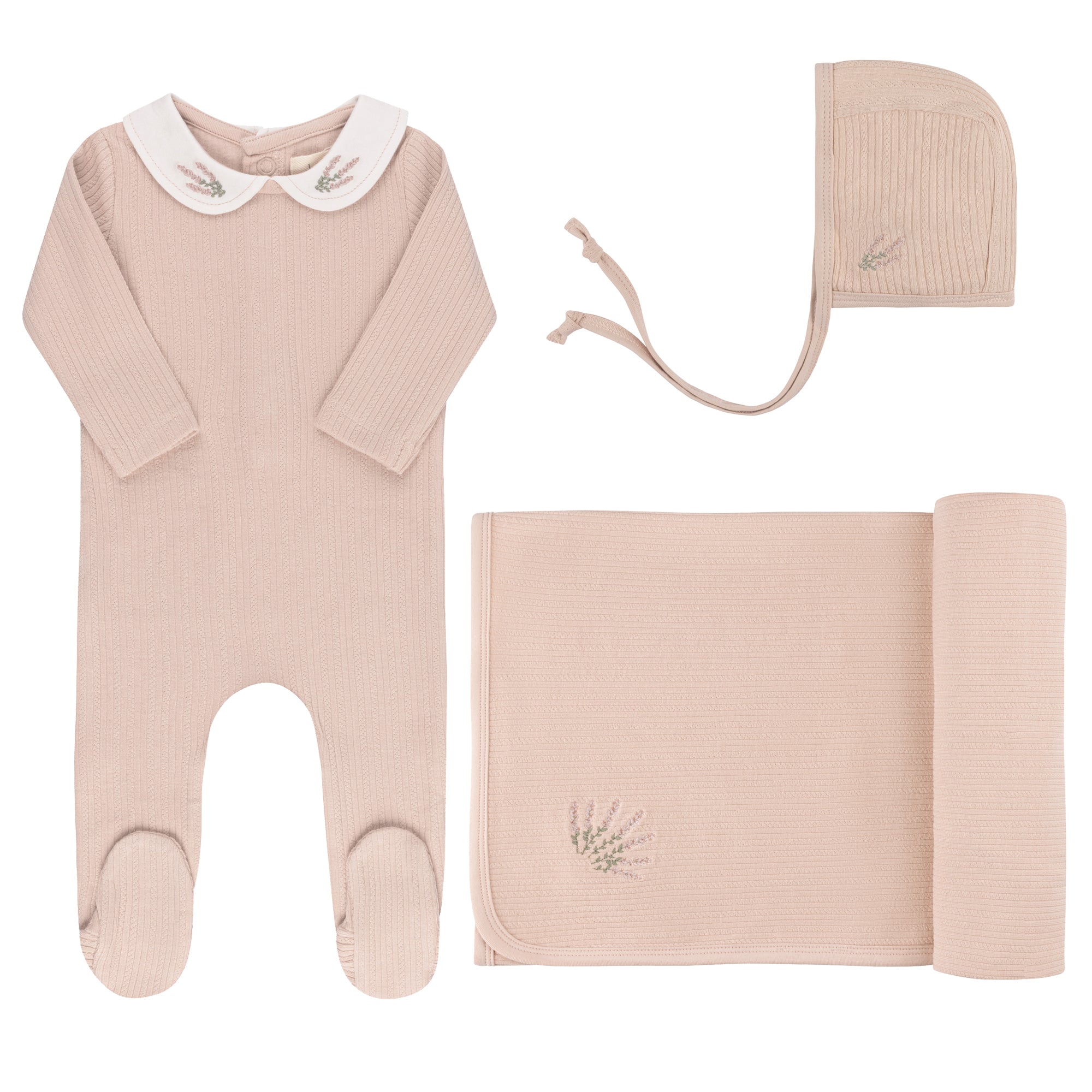 Organic Cotton Embroidered Collar Collection - Take Me Home Set
