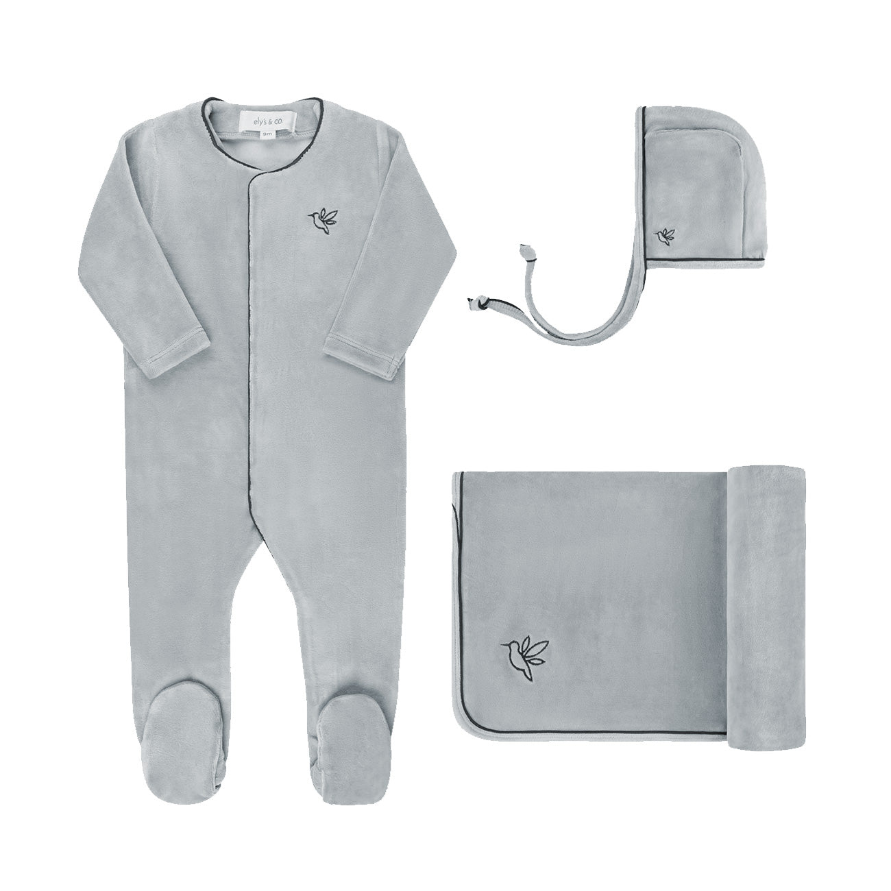 Velour Embroidered Bird &amp; Butterfly Collection - Take Me Home Set