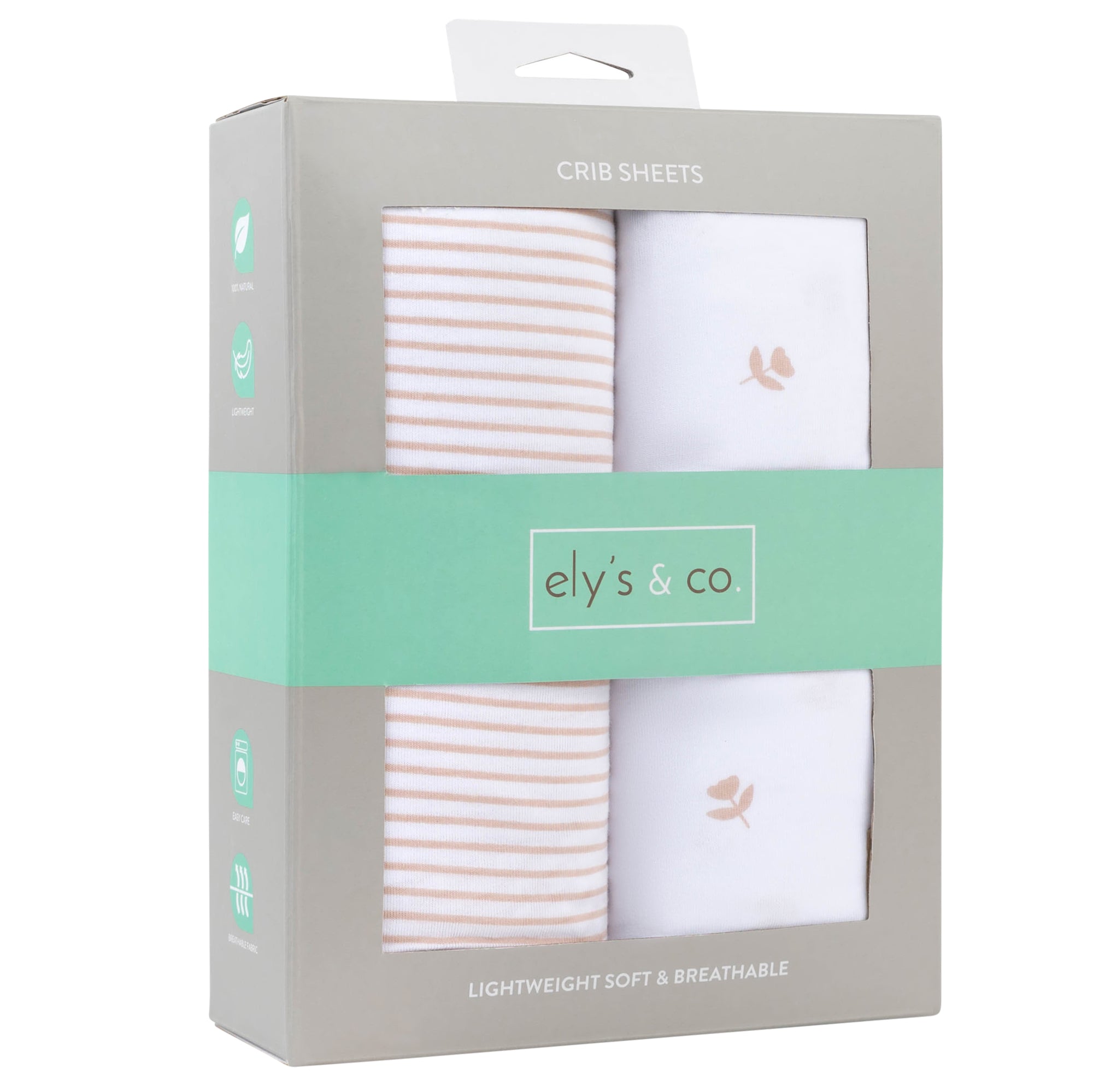 gift ready breathable and hypoallergenic Mauve Crib Sheet Set