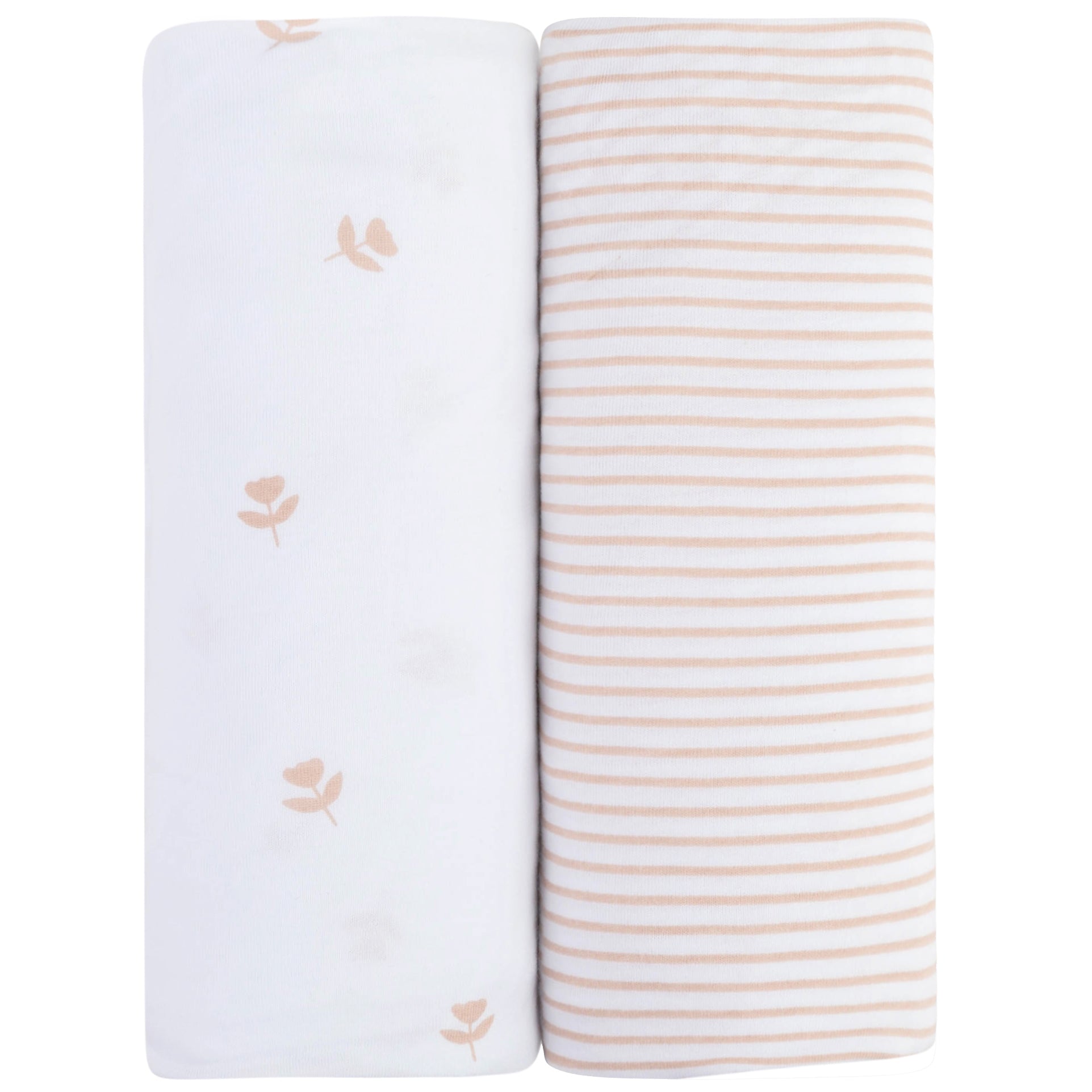 2 pack breathable and hypoallergenic Mauve Crib Sheet Set