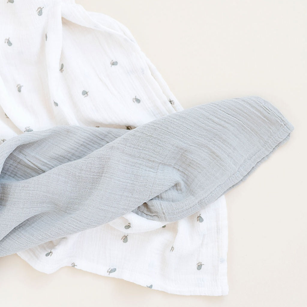 2 Pack Cotton Muslin Swaddle Blanket - Sage Pear
