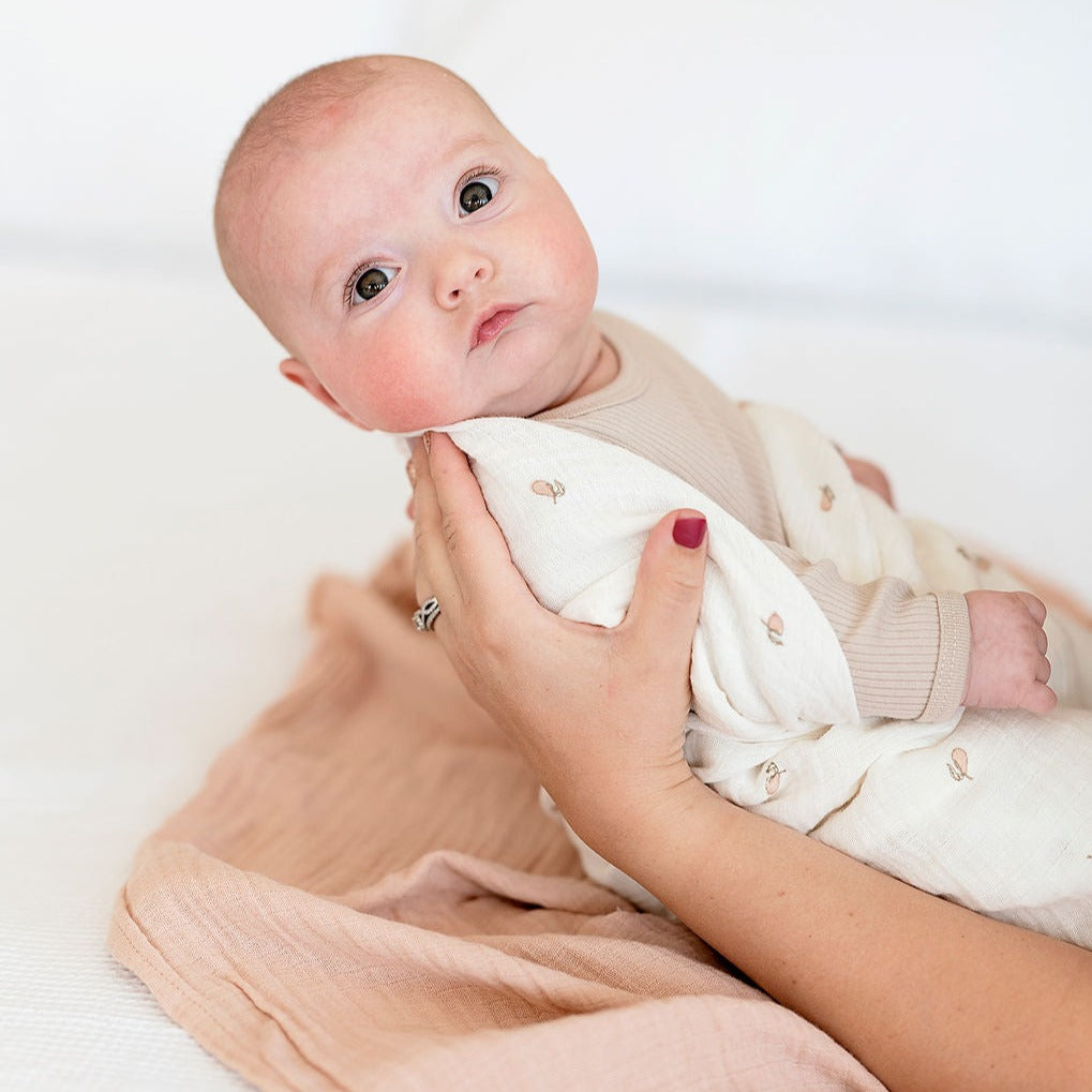 2 Pack Cotton Muslin Swaddle Blanket - Pink Pear
