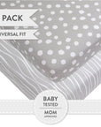 versatile soft Grey & White Abstract sheet set