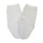 Grey Chevron & Polka Dot Adjustable Swaddle Blanket