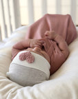 Newborn Hospital Hats - Pink & White