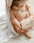 Pink Cherries Hooded Towel & Washcloth