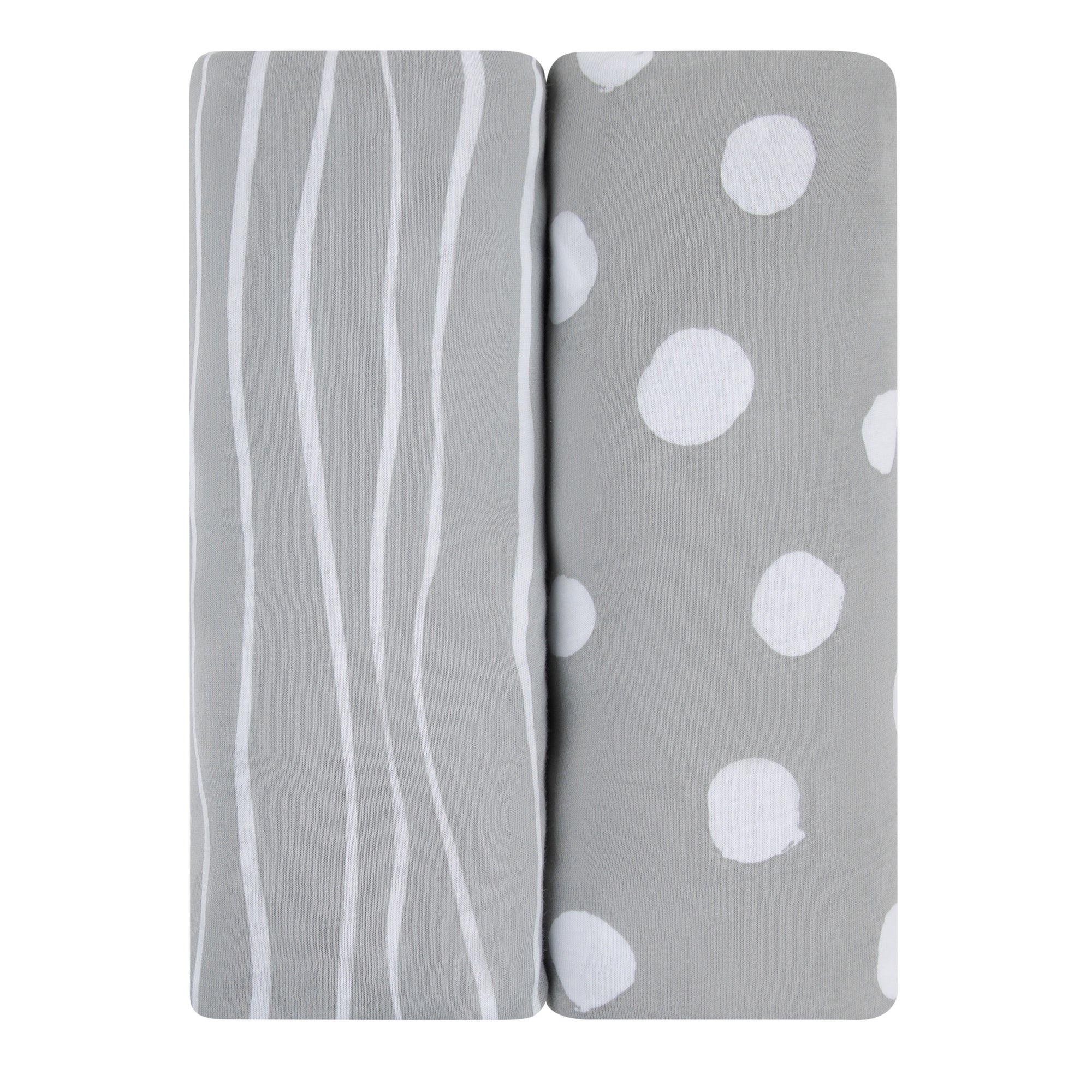 Grey & White Abstract crib sheet set