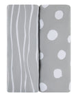 Grey & White Abstract crib sheet set