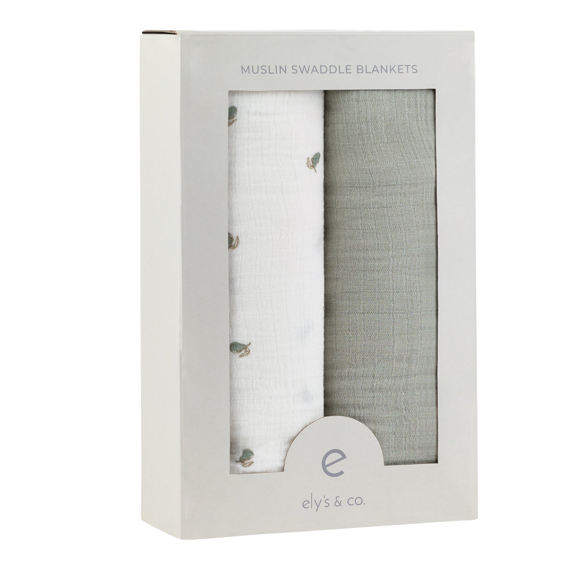 2 Pack Cotton Muslin Swaddle Blanket - Sage Pear
