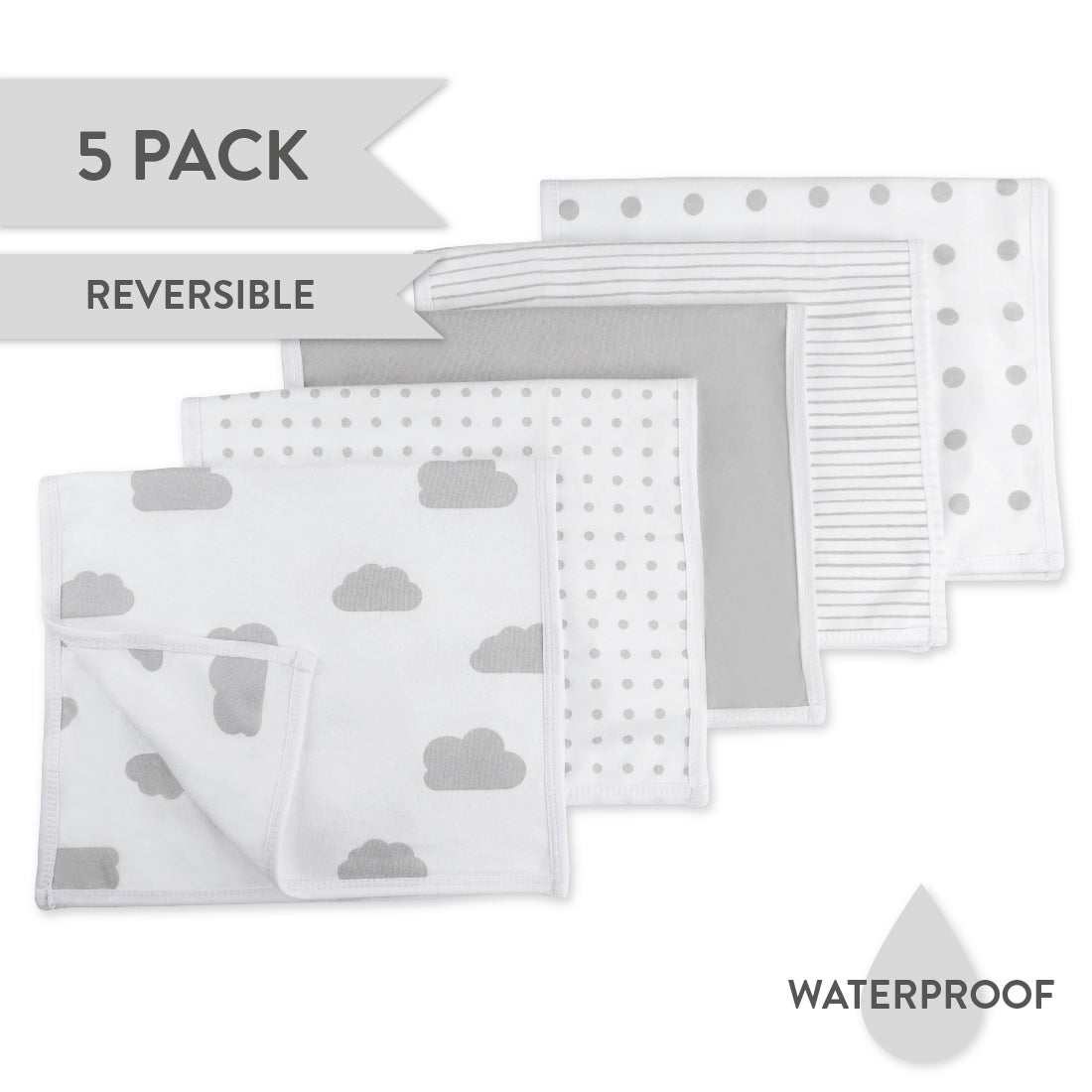 Waterproof Reversible Burp Cloths