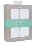 2-Pack gift ready white fitted crib sheets