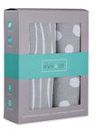 soft Grey & White Abstract crib sheet set gift ready