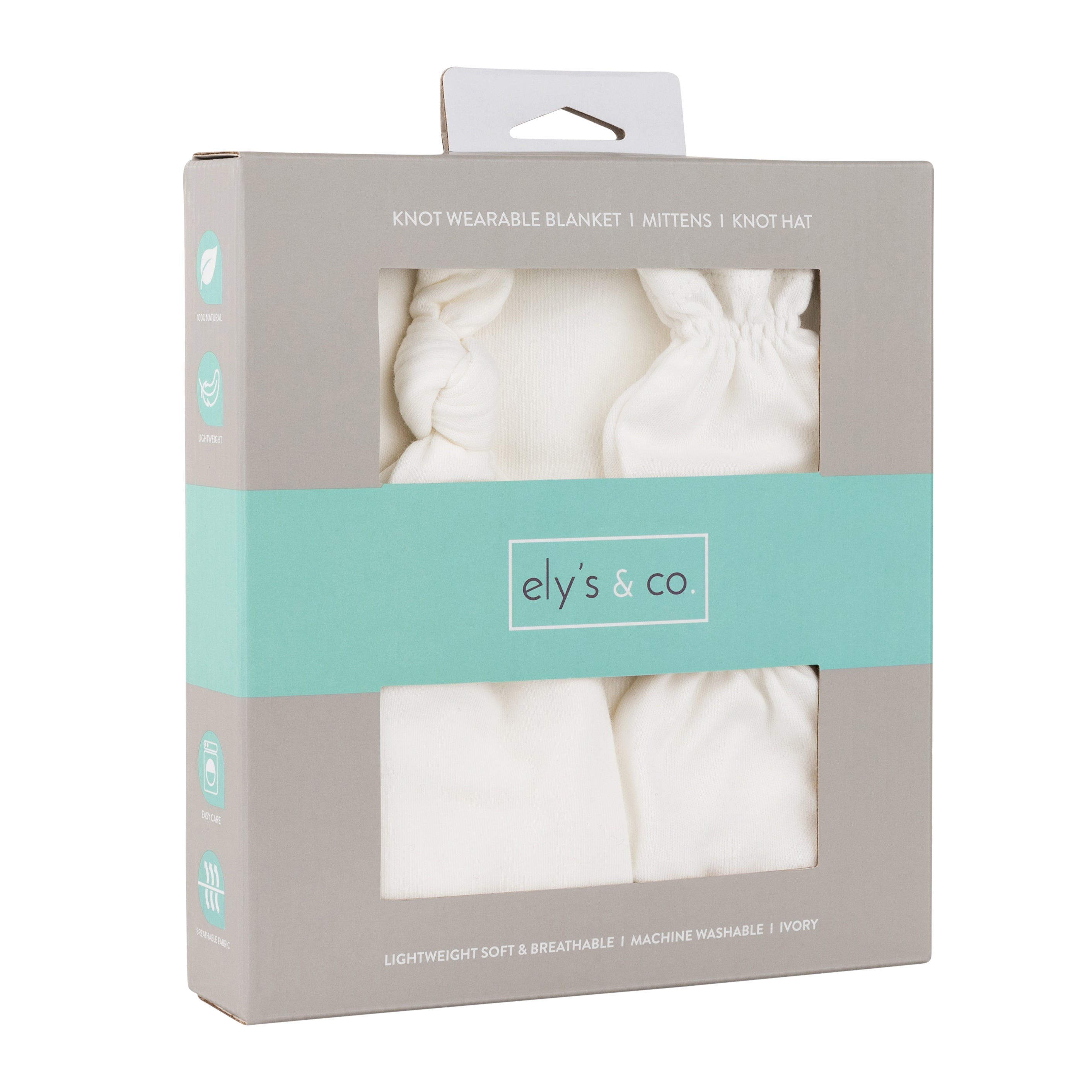 Knot Wearable Blanket, Knot Hat &amp; Mitten Set