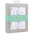 gift ready crib sheet set forest grey leaf print