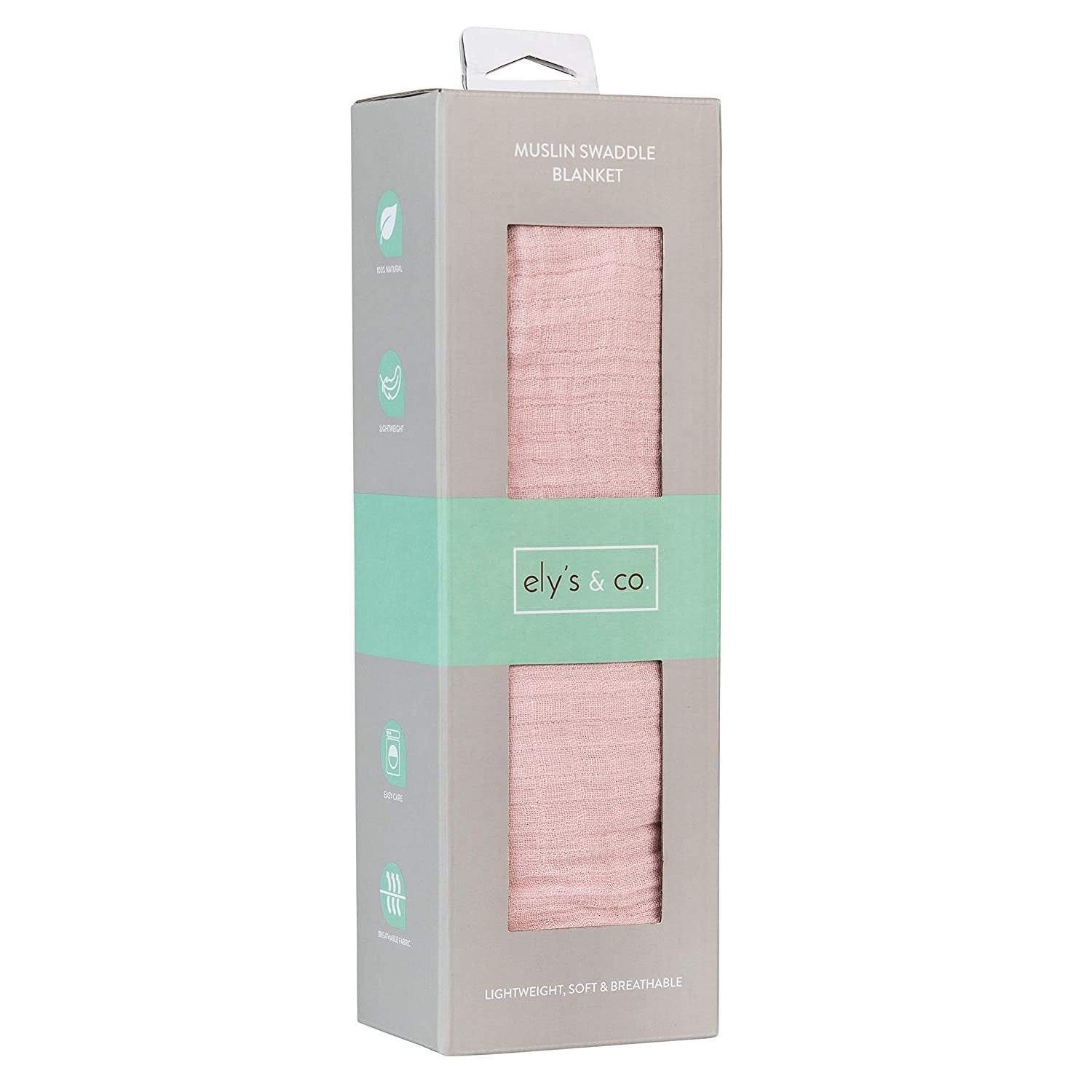 Cotton Muslin Swaddle Blanket - Petal Pink