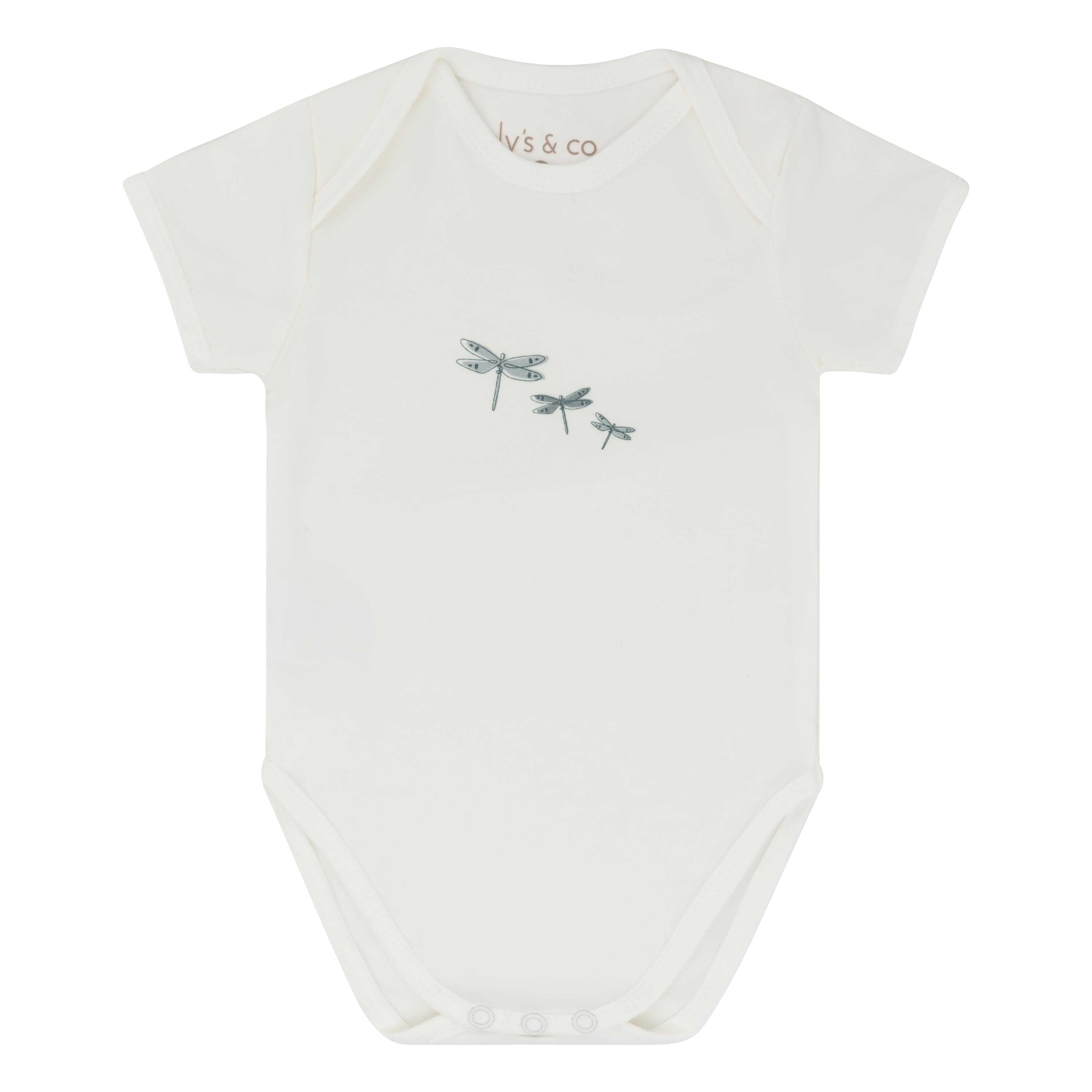 white dragonfly short sleeve undershirt